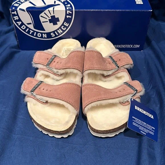 Birkenstock- Arizona Shearling, Pink clay, Suede Leather/fur, 7 women - Picture 2 of 6